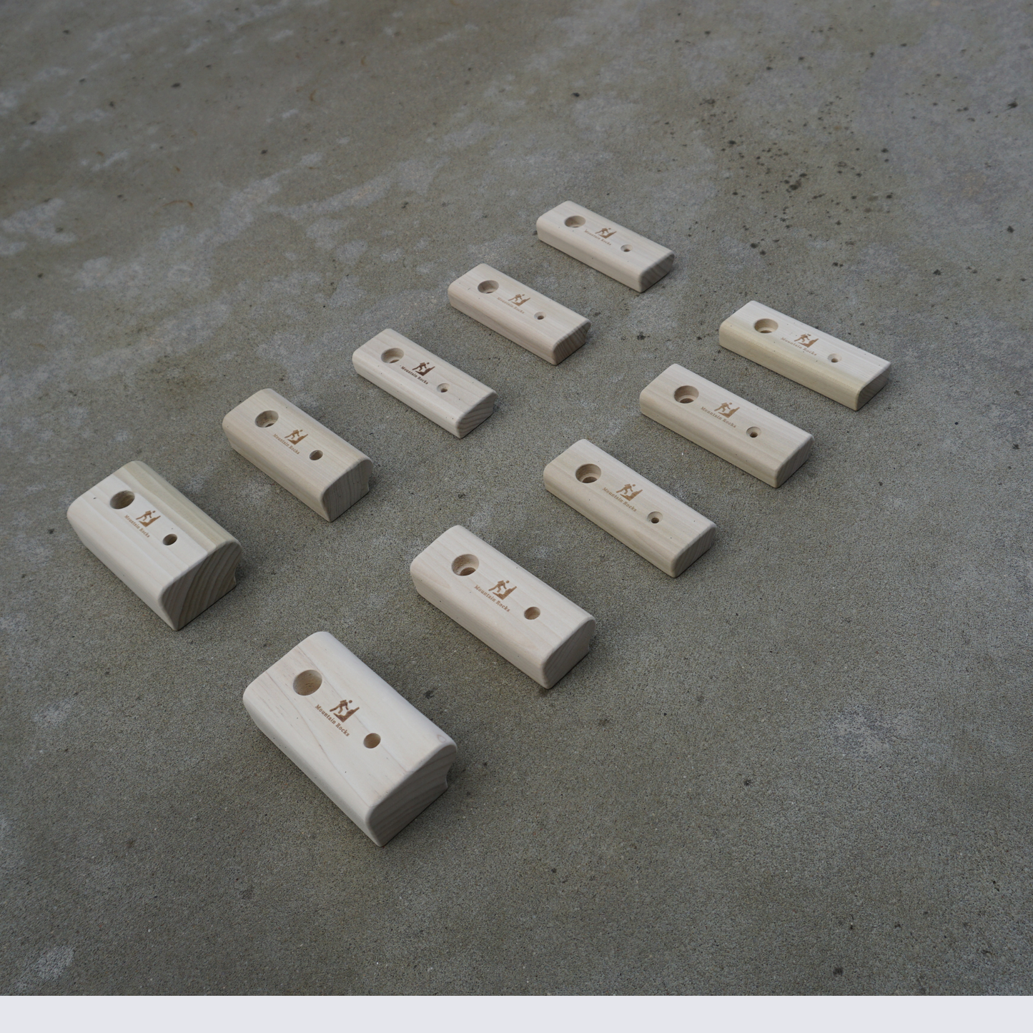 Mountain Rocks 10 Piece Wooden Rock Climbing Holds