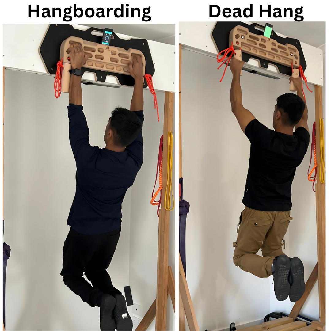Wooden Hangboard Climbing Wildwood 2100 with Pull Up Hand Grip Combo Deal