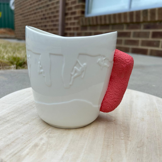 Rock Climbing Mug | Climbing Coffee Mug (Red)