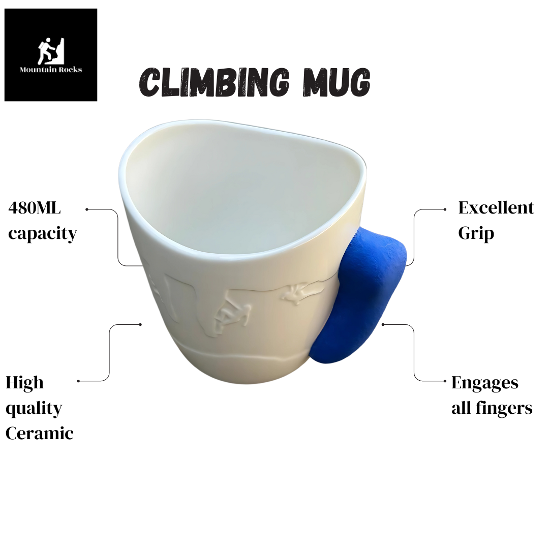 Rock Climbing Mug | Climbing Coffee Mug (Blue)