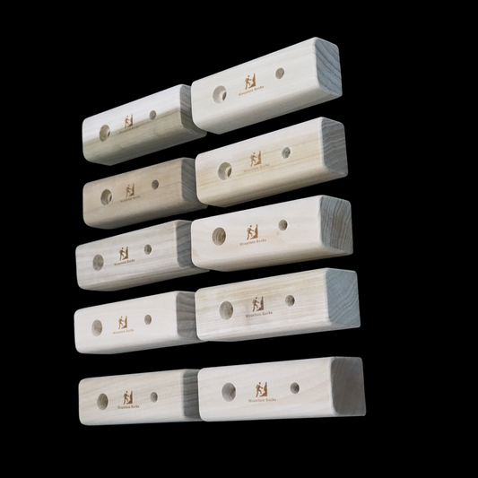 Mountain Rocks 10 Piece Wooden Rock Climbing Pinch Holds