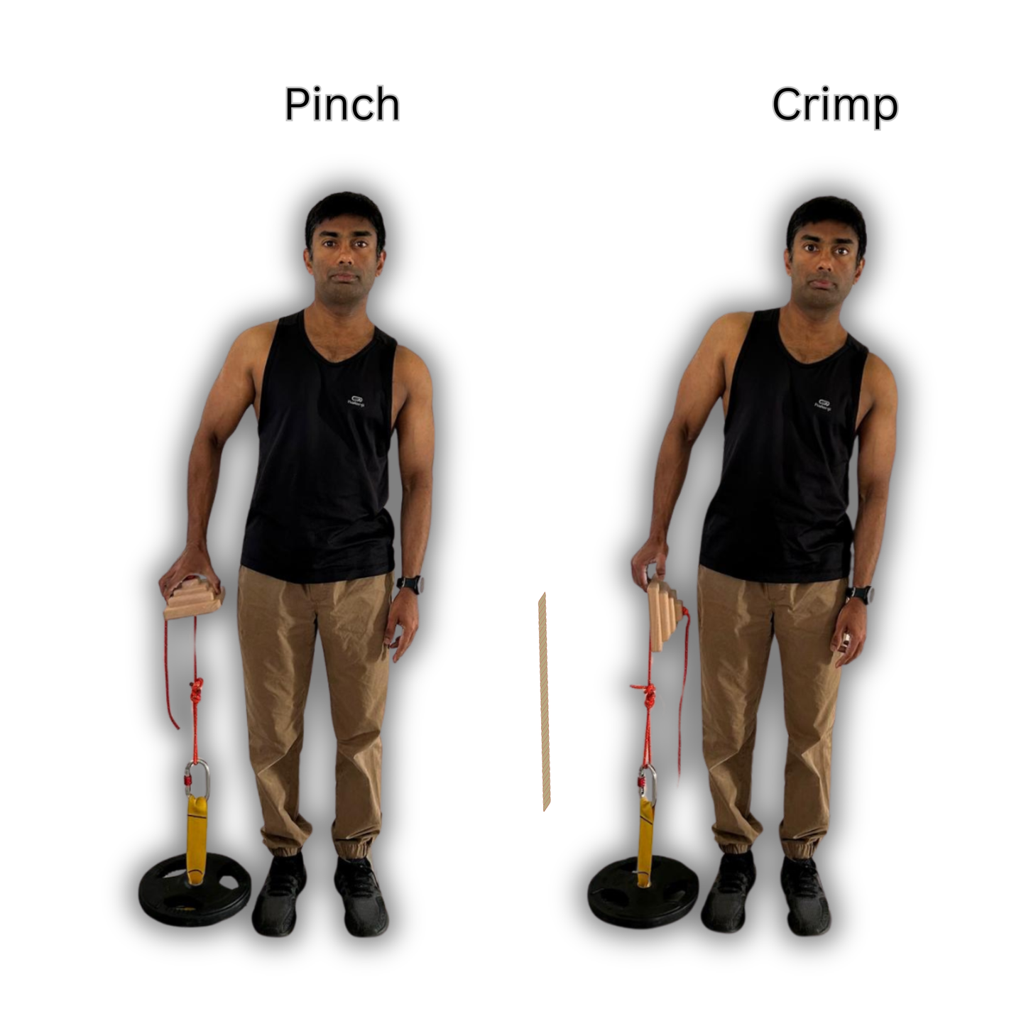 Grip Strength For Beginners Bundle- Hangboard HB2001 with Pinch Block