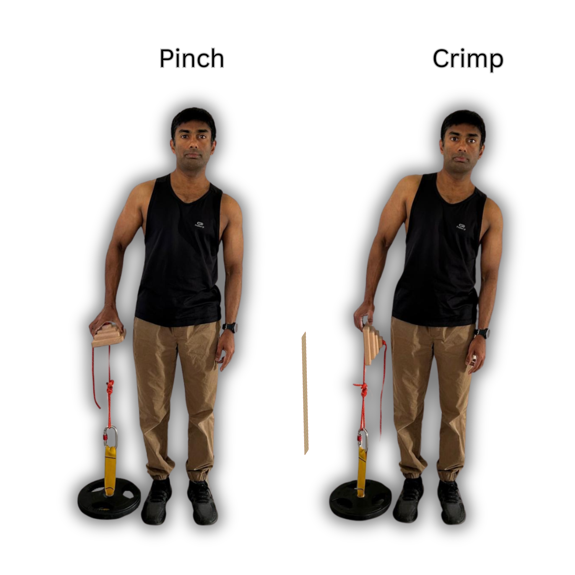 Grip Strength For Beginners Bundle- Hangboard HB2001 with Pinch Block