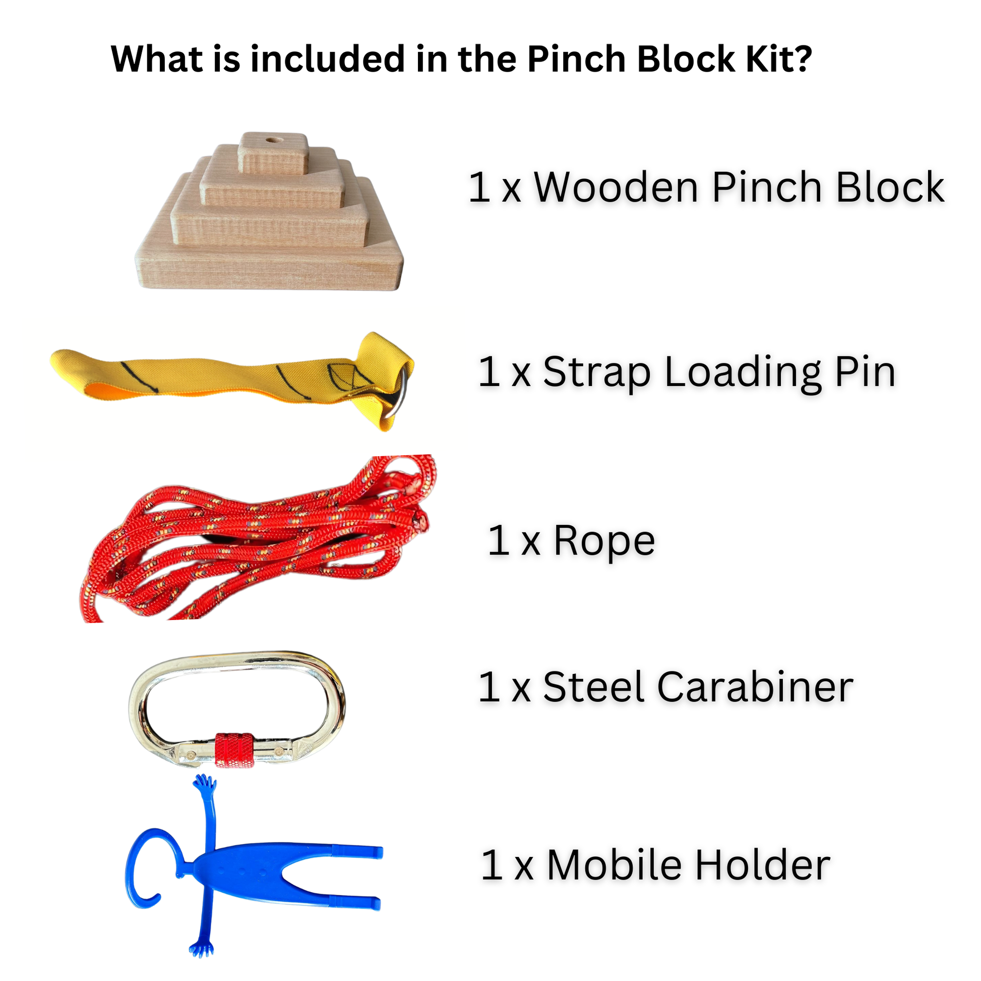 Grip Strength For Beginners Bundle- Hangboard HB2001 with Pinch Block