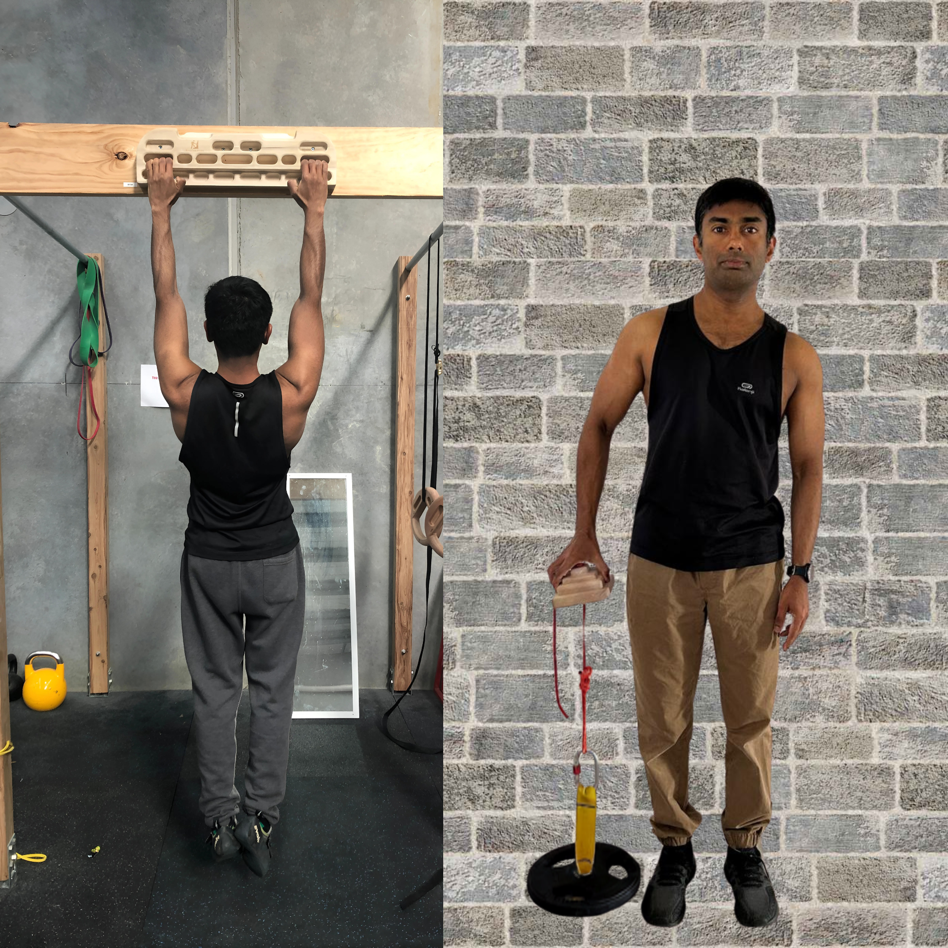 Grip Strength For Beginners Bundle- Hangboard HB2001 with Pinch Block