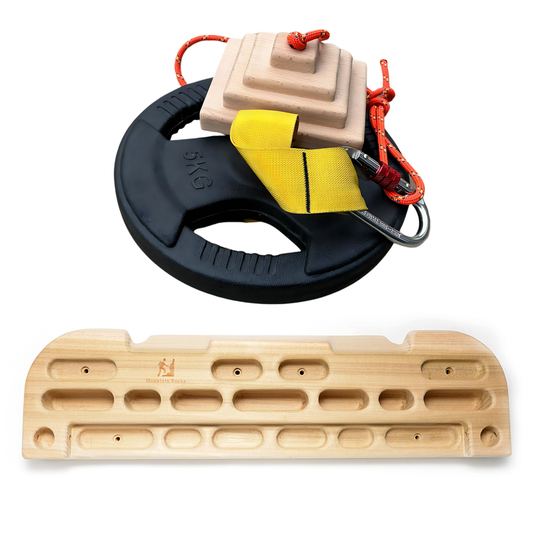 Grip Strength For Beginners Bundle- Hangboard HB2001 with Pinch Block