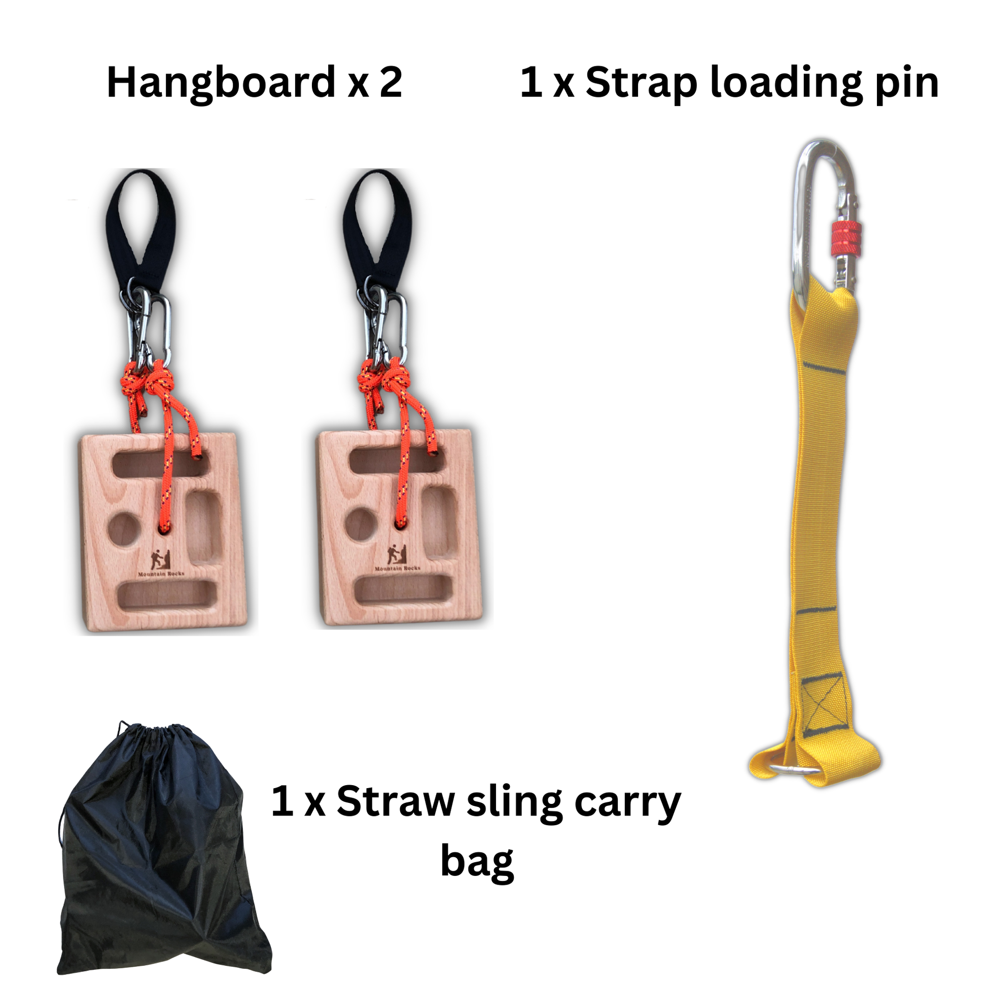 Portable Hangboard with Strap Loading Pin