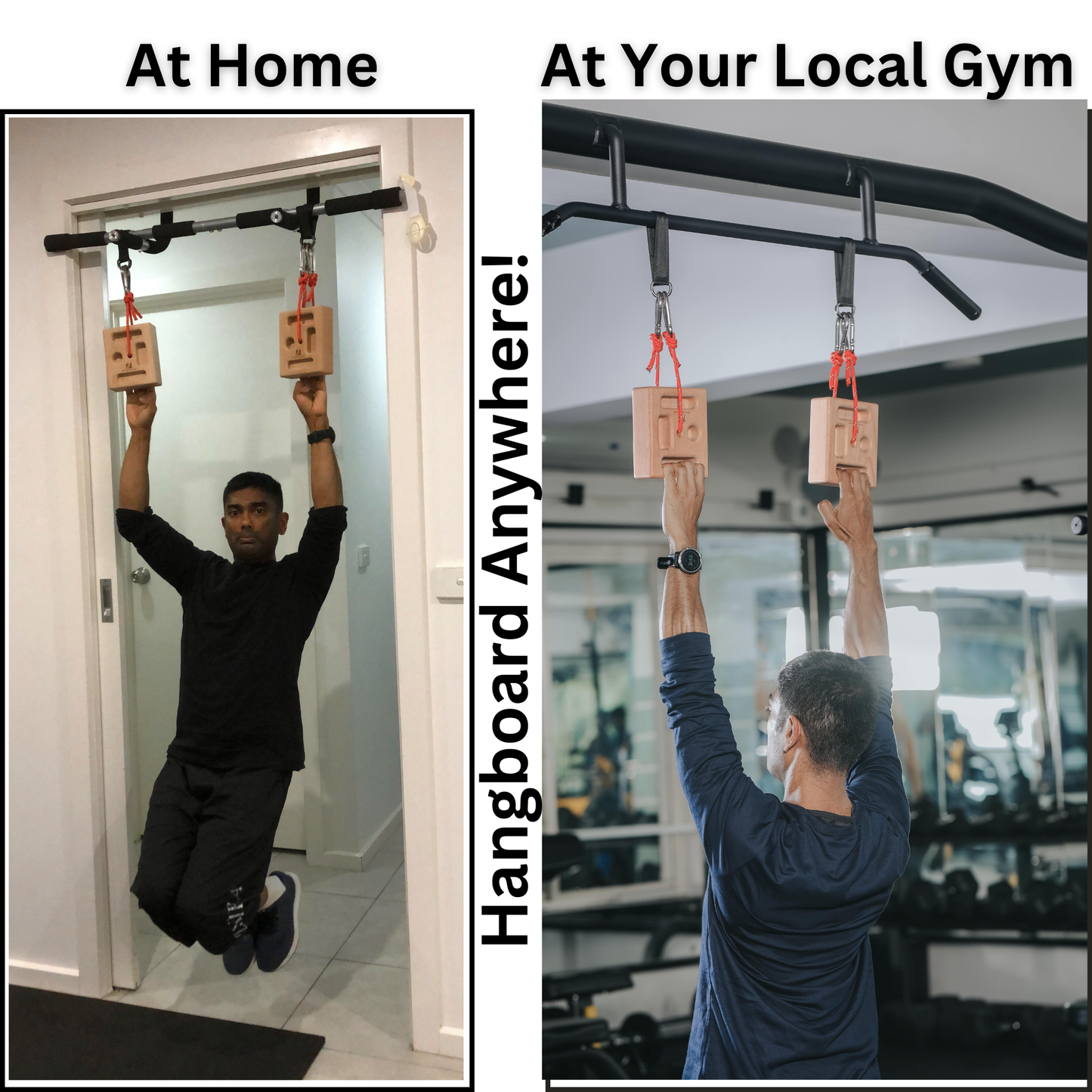 Portable Hangboard with Strap Loading Pin