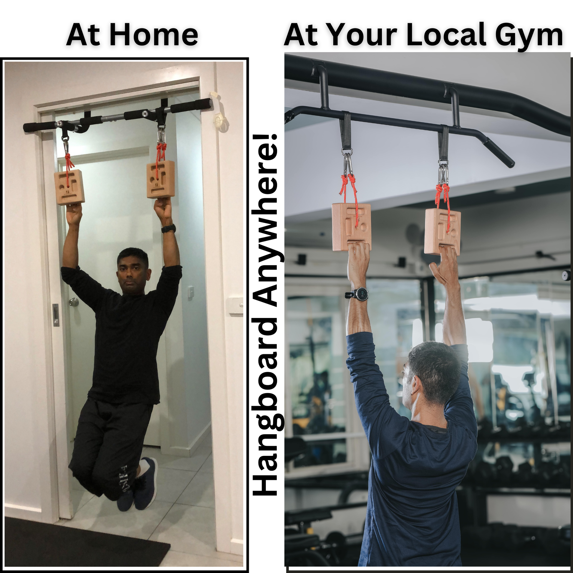 Portable Hangboard with Strap Loading Pin