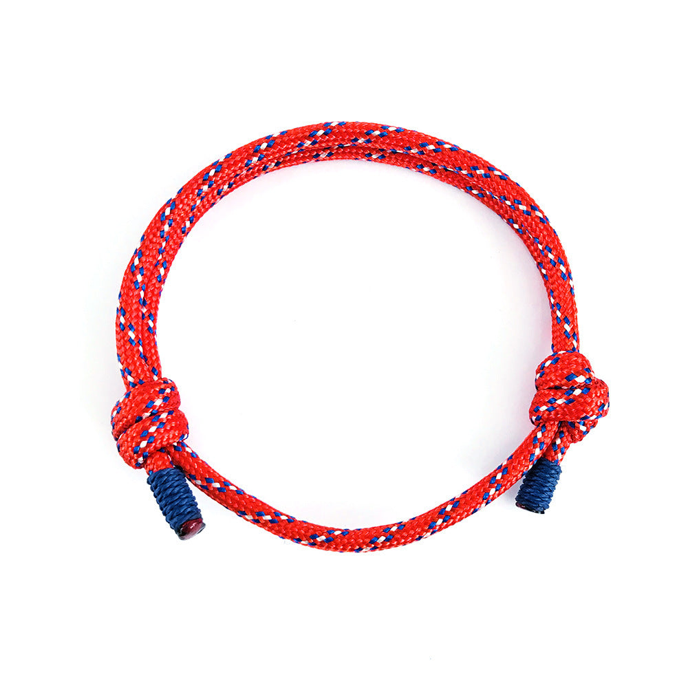 Nylon Rock Climbing Bracelet China Red