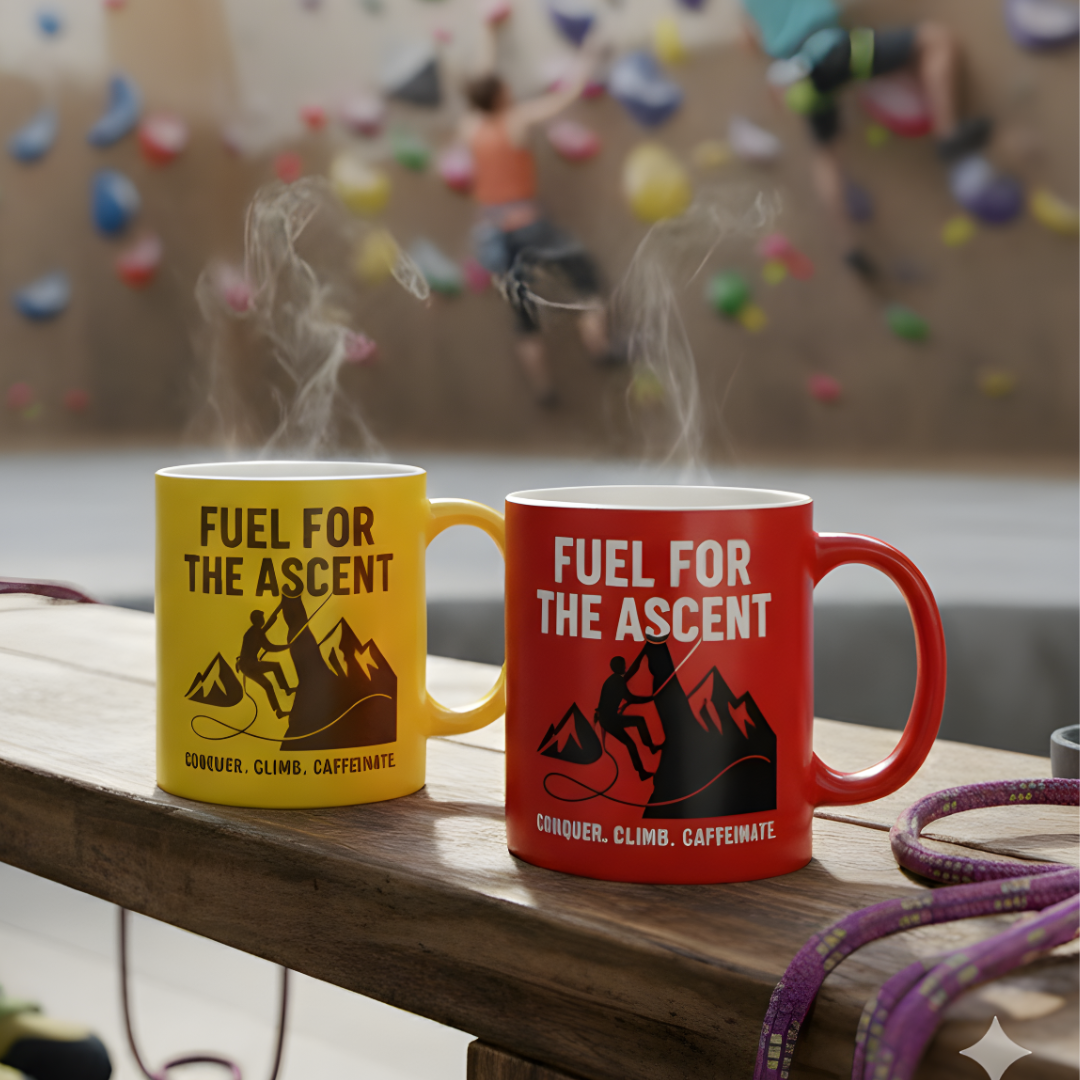 Two Pack Rock Climbing Mug-11oz – Fuel for the Ascent Mug