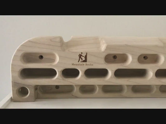 Mountain Rocks Hangboard Wildwood 2001 - Premium Wooden Climbing Training Board with Multi-Grip Options for Finger Strength and Home Workouts
