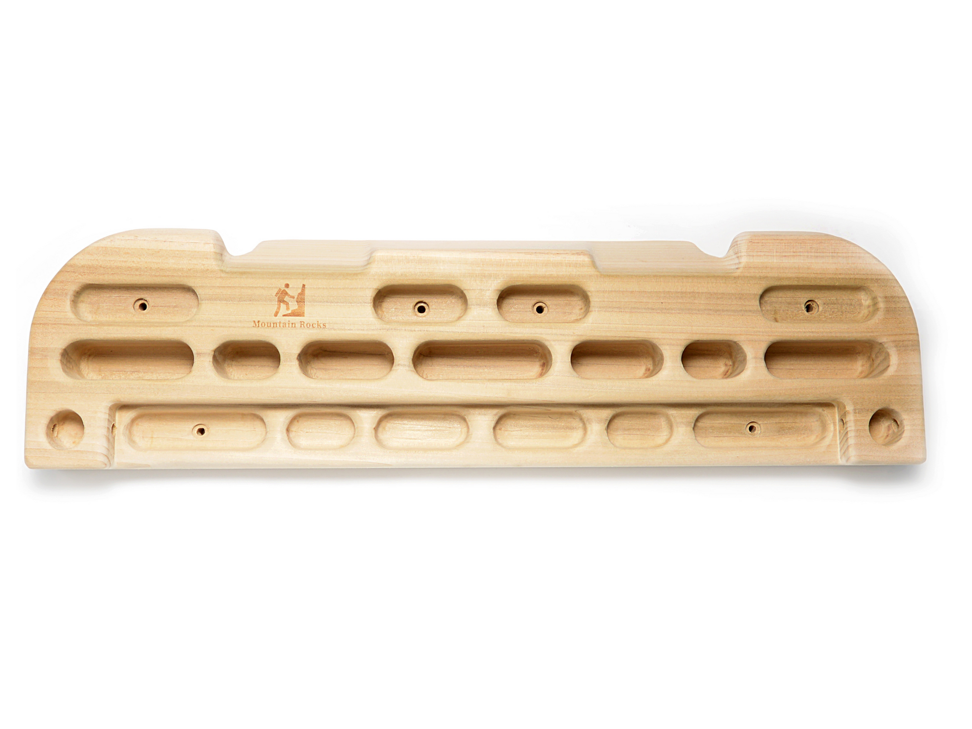 Mountain Rocks Hangboard Wildwood 2001 - Premium Wooden Climbing Training Board with Multi-Grip Options for Finger Strength and Home Workouts