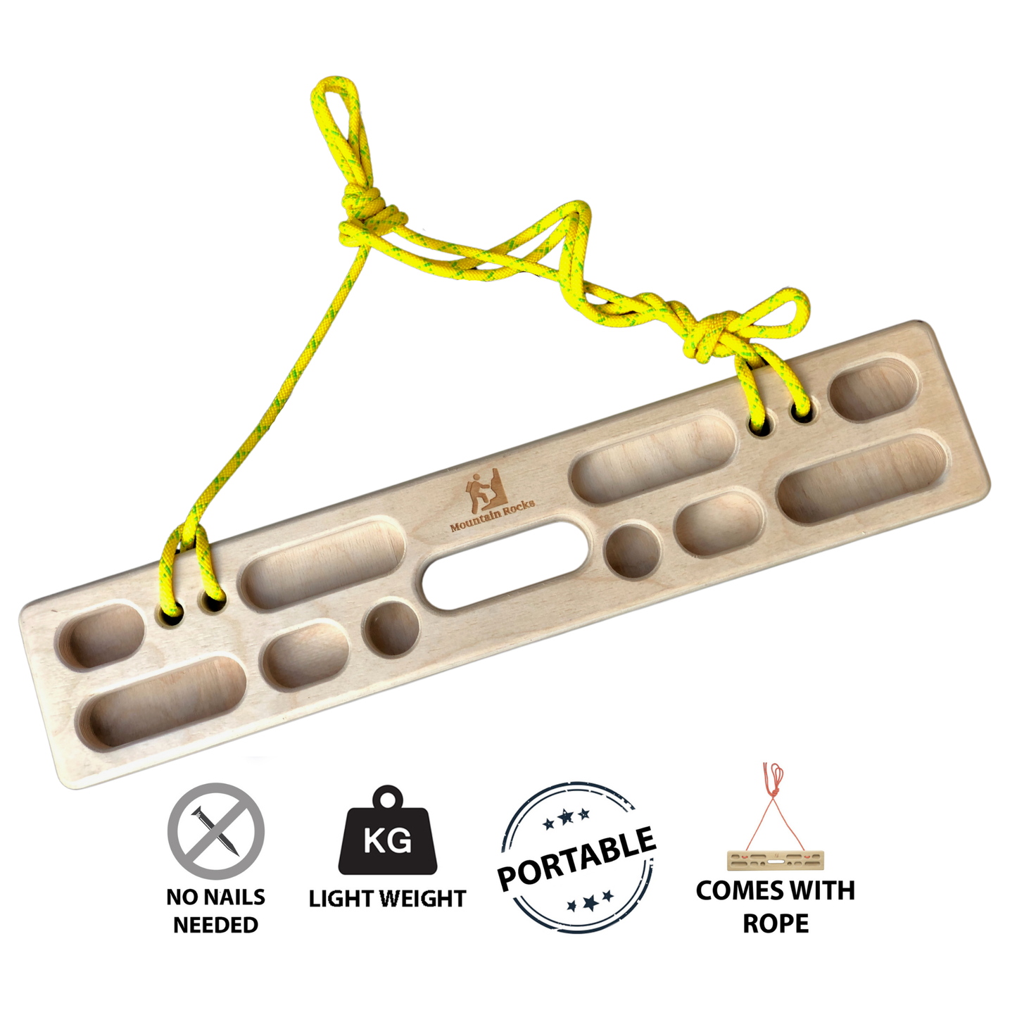 Portable Rock Climbing Hangboard Wildwood 1001