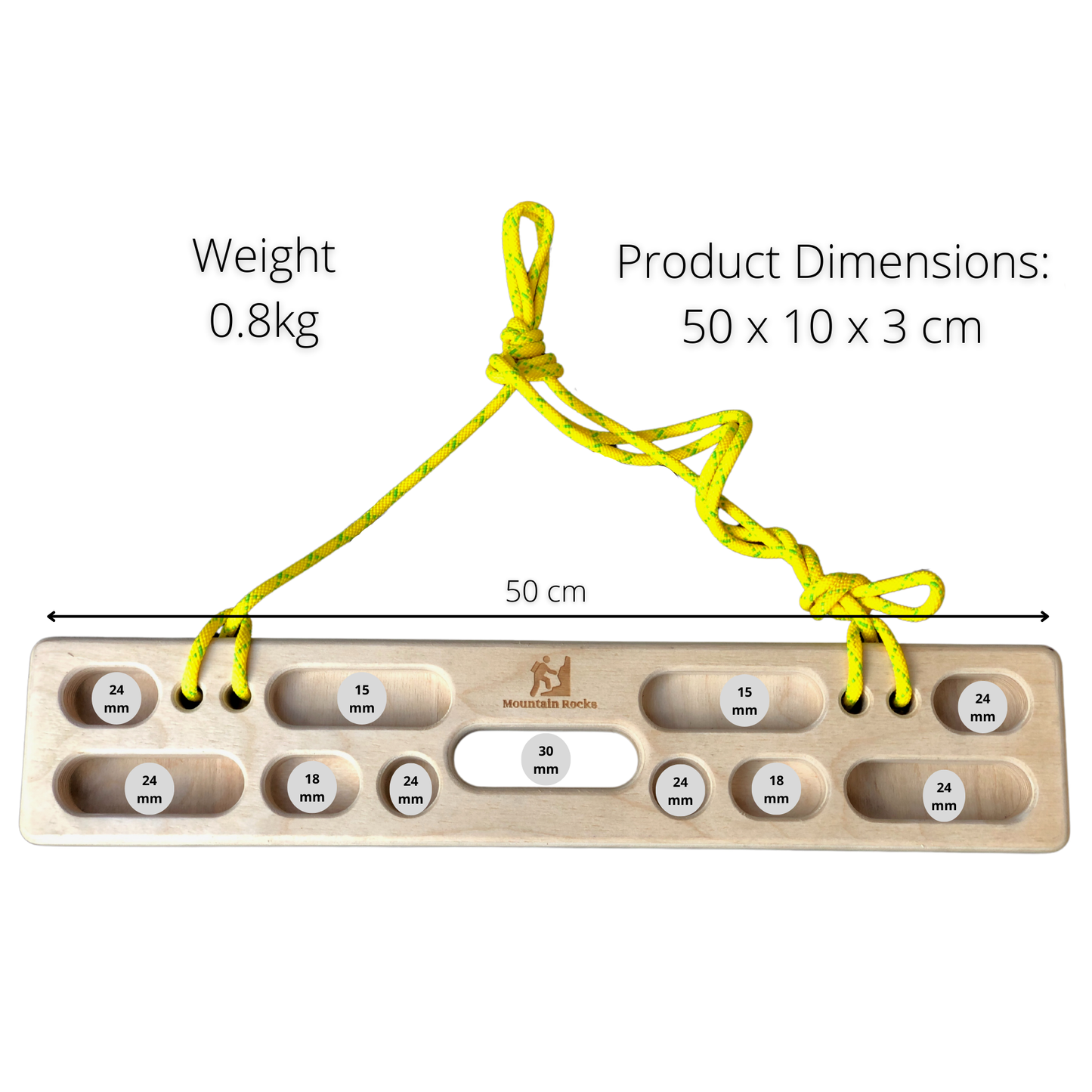 Portable Rock Climbing Hangboard Wildwood 1001
