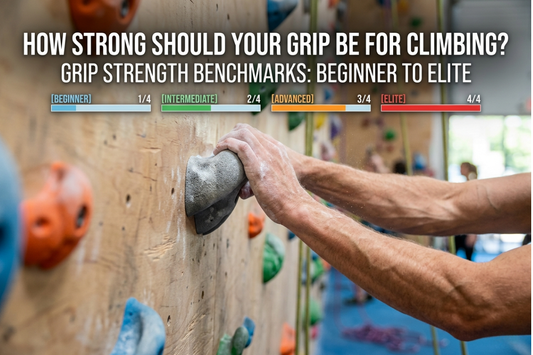 How Strong Should Your Grip Be for Climbing? Grip Strength Benchmarks for Beginners to Elite Climbers