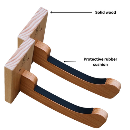 Wooden Surfboard Wall Rack for Long and Short Boards | Indoor and Outdoor Surfboard Wall Hanger