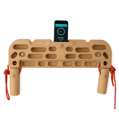 Wooden Hangboard Climbing Wildwood 2100 with Pull Up Hand Grip Combo Deal