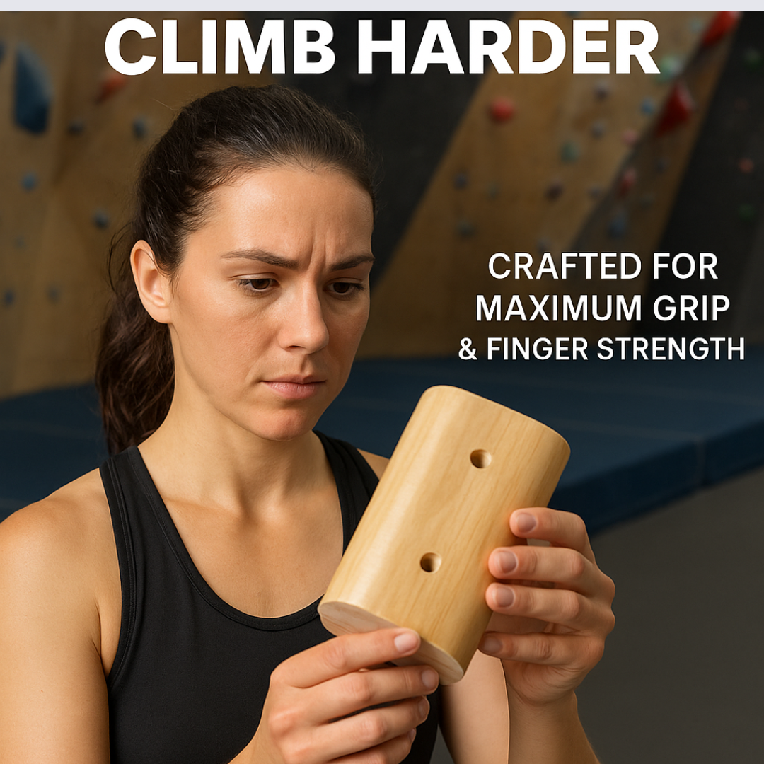 Four Piece Wooden Bouldering Jugs – Dual-Sided Rock Climbing Holds | Fun, Durable & Beginner-Friendly
