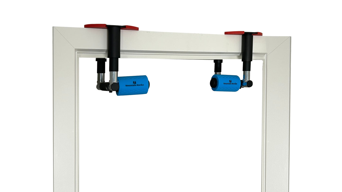 Mountain Rocks No Slip Grip Doorway Pull Up Bar with Fat Grips for Grip Strength and Upper Body Strength Training | Portable Pull Up Bar