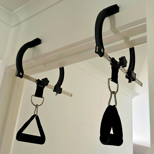 Mountain Rocks Quick Mount Adjustable Doorframe Pull-Up Bar – No Screws Required, Width-Locking Design,