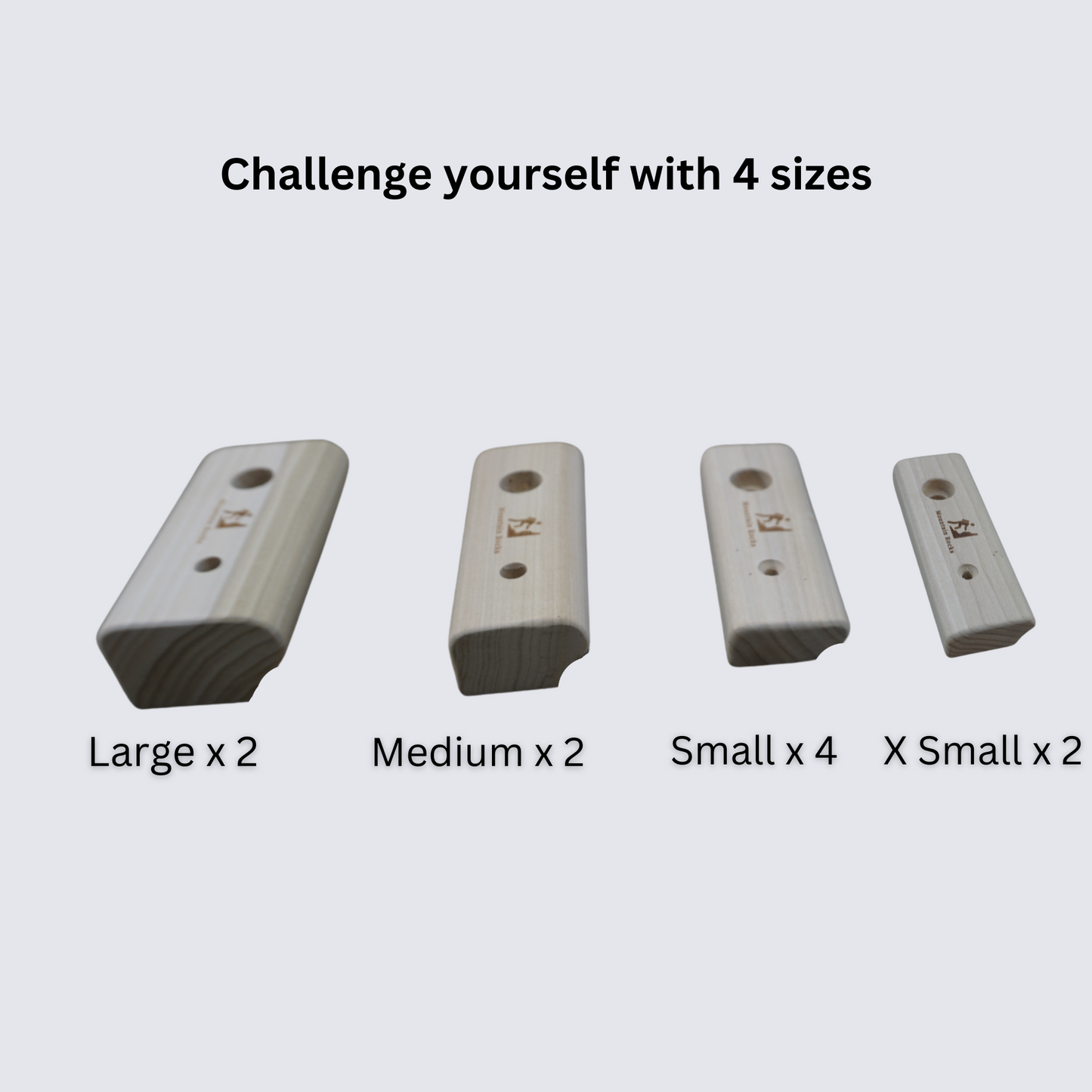 24 Piece Wooden Rock Climbing/ Bouldering  Holds Bundle for climbing and strength training