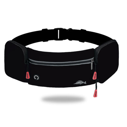 Waist Bag Sports Climbing Hiking Racing Gym Fitness Lightweight Unisex Belt Water Bottle Waist Pack Black Without kettle
