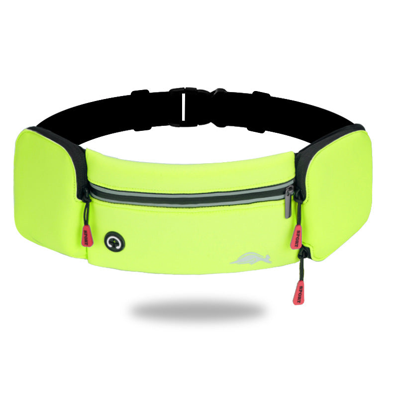 Waist Bag Sports Climbing Hiking Racing Gym Fitness Lightweight Unisex Belt Water Bottle Waist Pack Green Without kettle