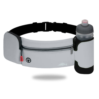 Waist Bag Sports Climbing Hiking Racing Gym Fitness Lightweight Unisex Belt Water Bottle Waist Pack Grey With kettle