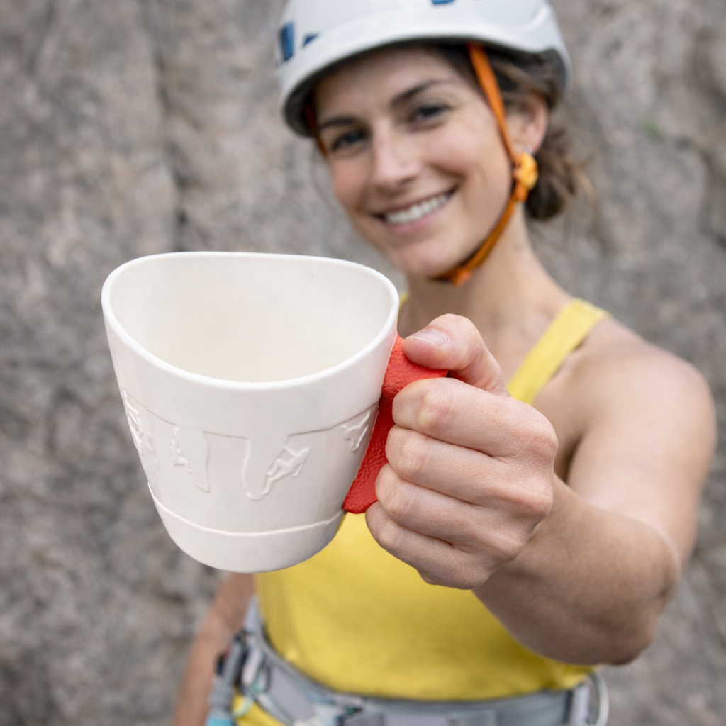 Mountain Rocks Accessories Rock Climbing Mug | Climbing Coffee Mug (Red)