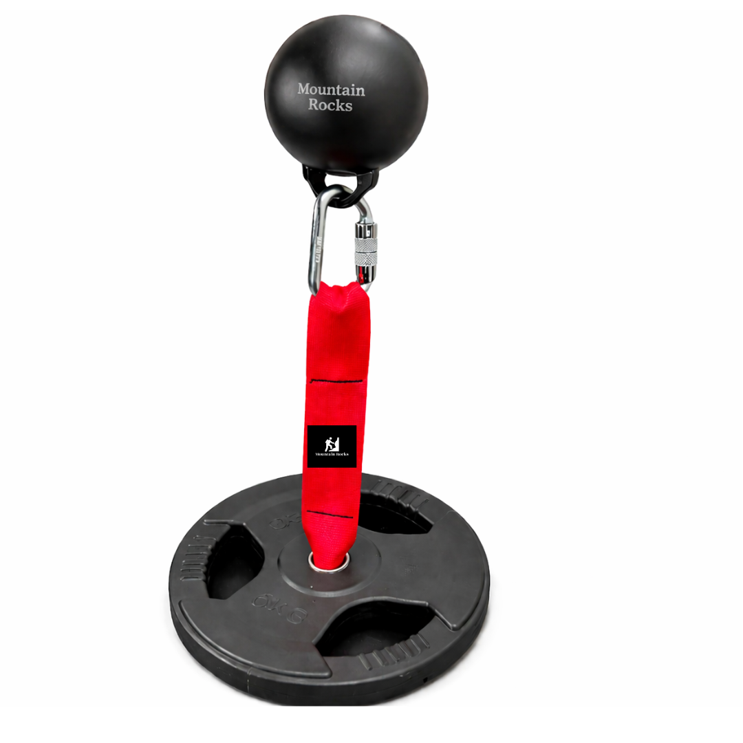 Mountain Rocks Steel Grip Ball with Strap Loading Pin & 20KN Twist-Lock Carabiner