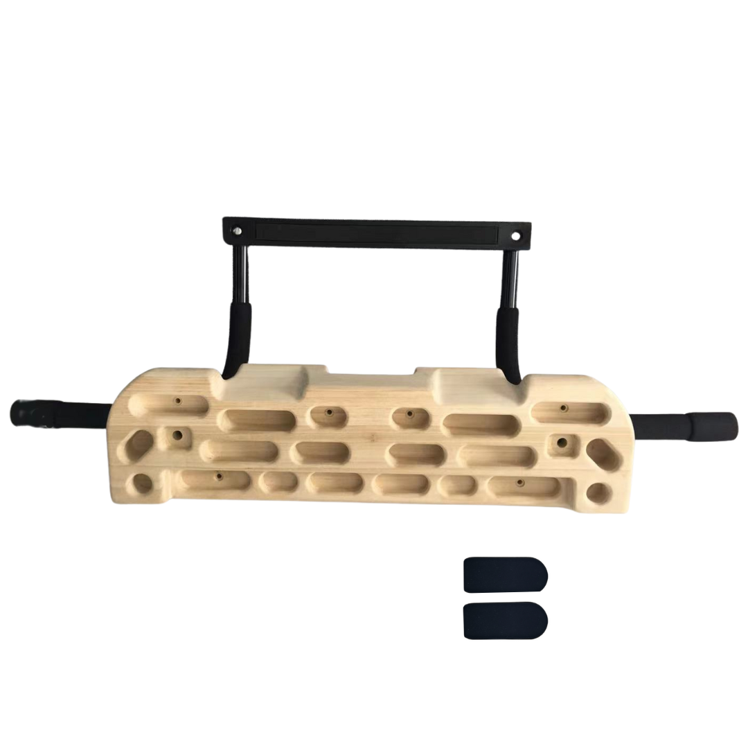 MOUNTAIN ROCKS climbing training equipment Mountain Rocks Wooden Climbing Hangboard Wildwood 2100 with pull-up bar for finger and grip strength | No Nail fingerboard