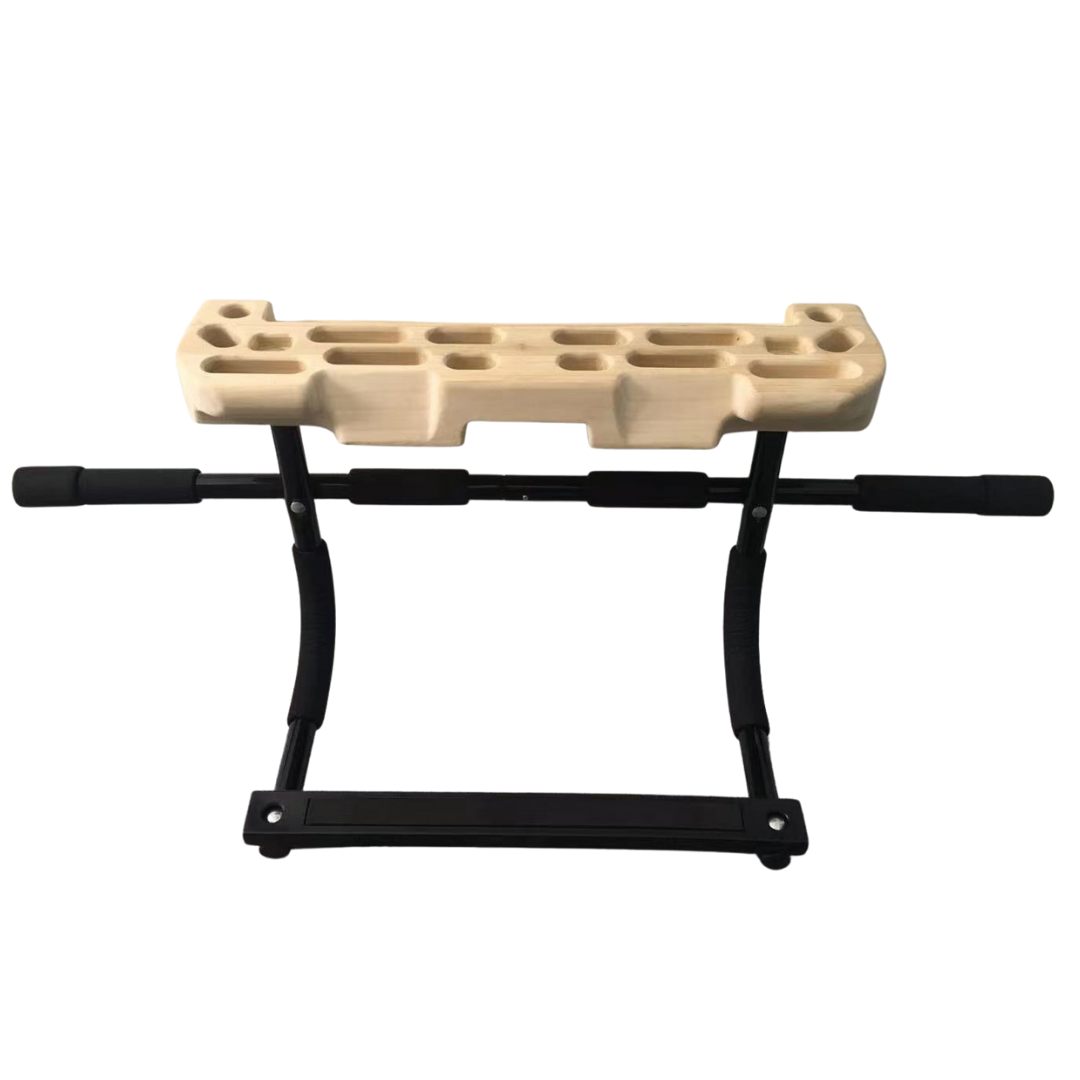 MOUNTAIN ROCKS climbing training equipment Mountain Rocks Wooden Climbing Hangboard Wildwood 2100 with pull-up bar for finger and grip strength | No Nail fingerboard