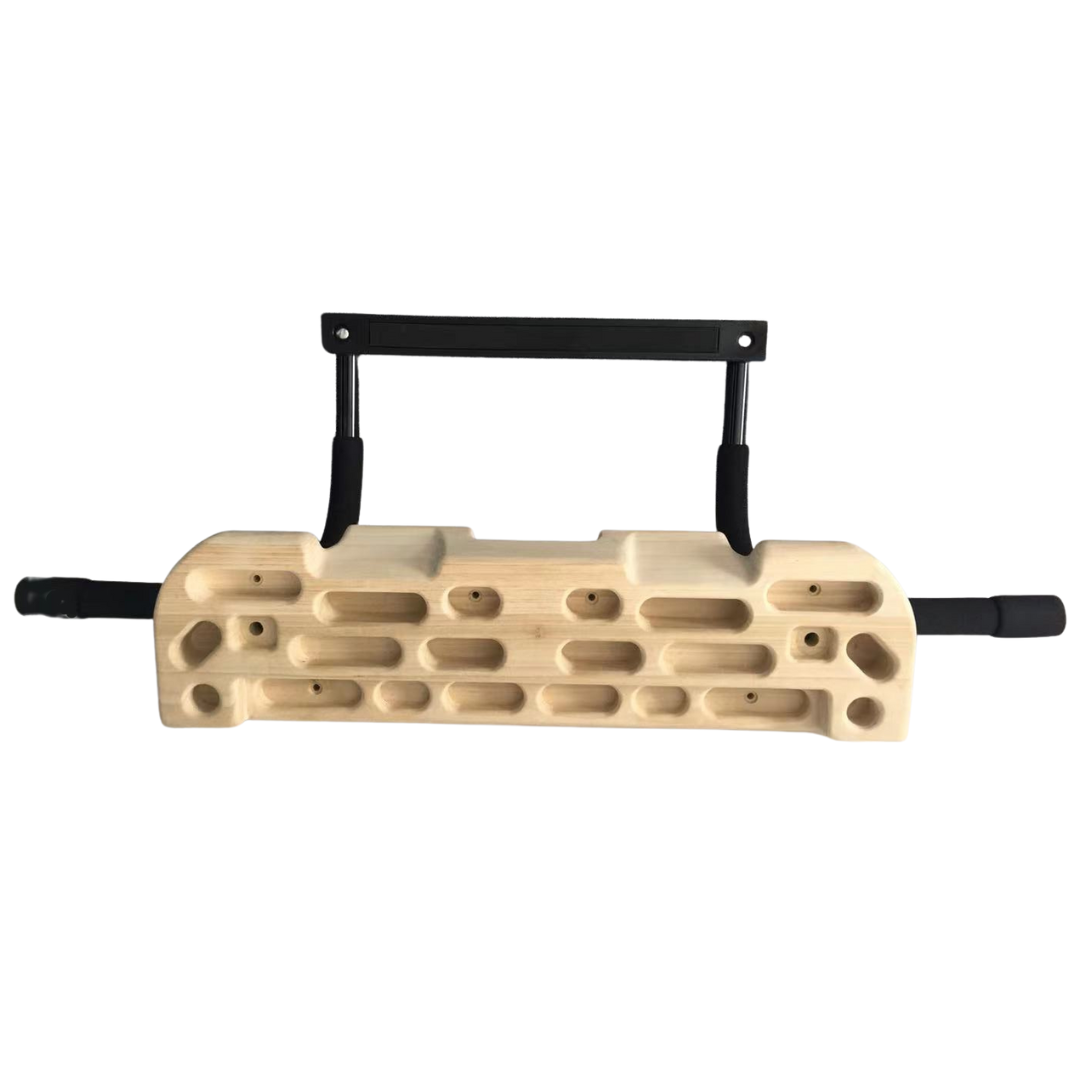 MOUNTAIN ROCKS climbing training equipment Mountain Rocks Wooden Climbing Hangboard Wildwood 2100 with pull-up bar for finger and grip strength | No Nail fingerboard