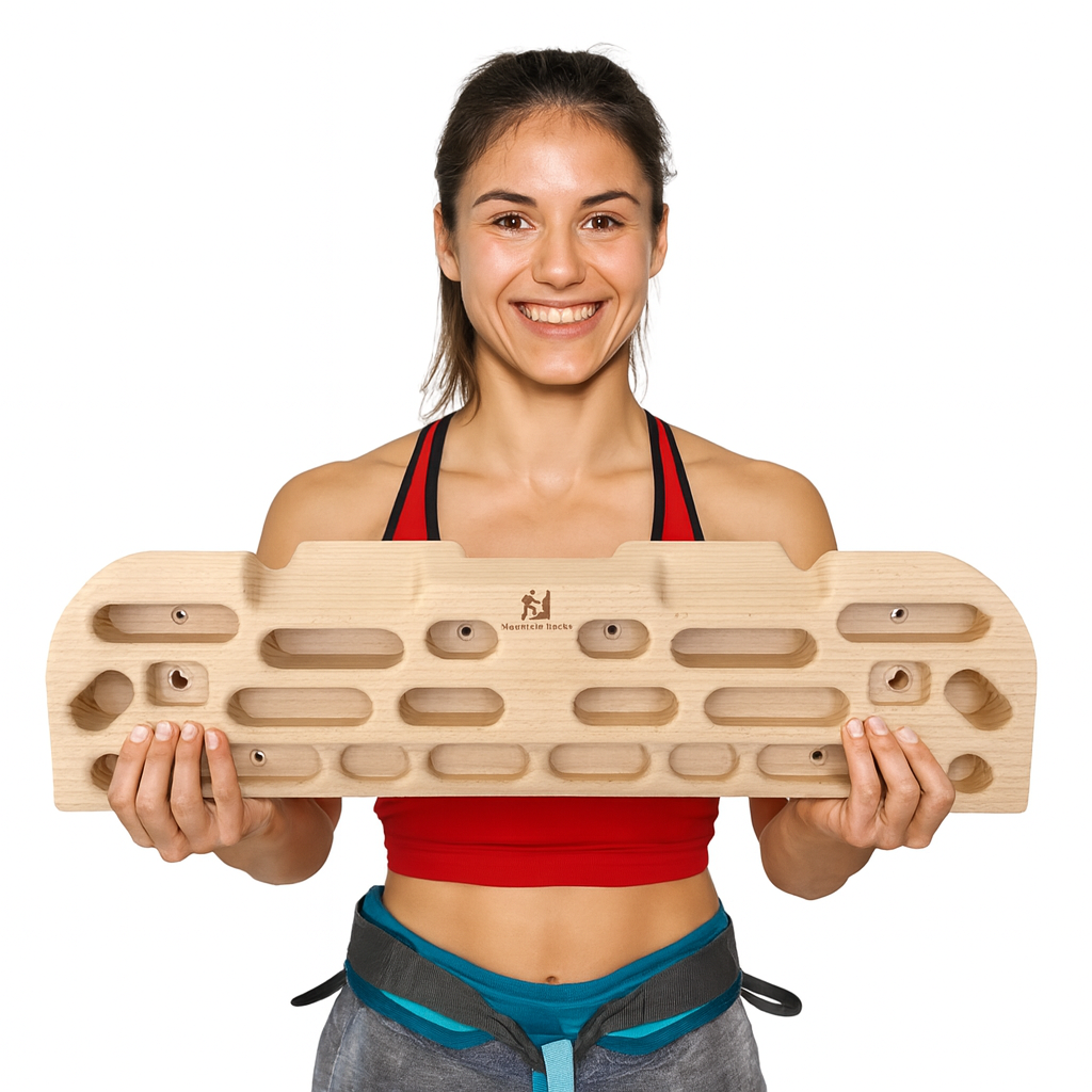 MOUNTAIN ROCKS climbing training equipment Premium Wooden Rock Climbing Hangboard HB2100
