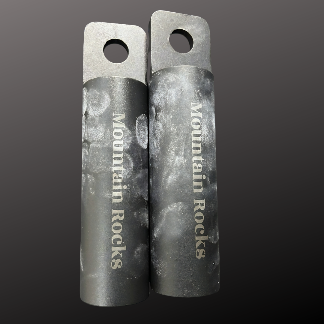 Steel Pull Up Piston Grips with Straps & Carabiners for Grip Strength Training