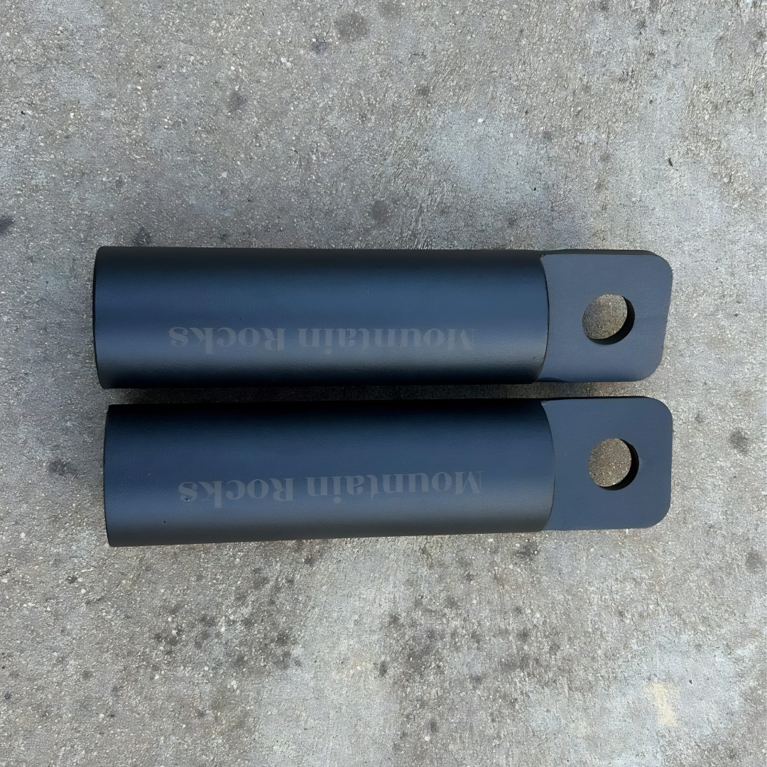 Steel Pull Up Piston Grips with Straps & Carabiners for Grip Strength Training