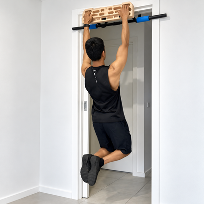 Wildwood 2100 Wooden Hangboard with Pull-Up Bar | No-Nail Setup