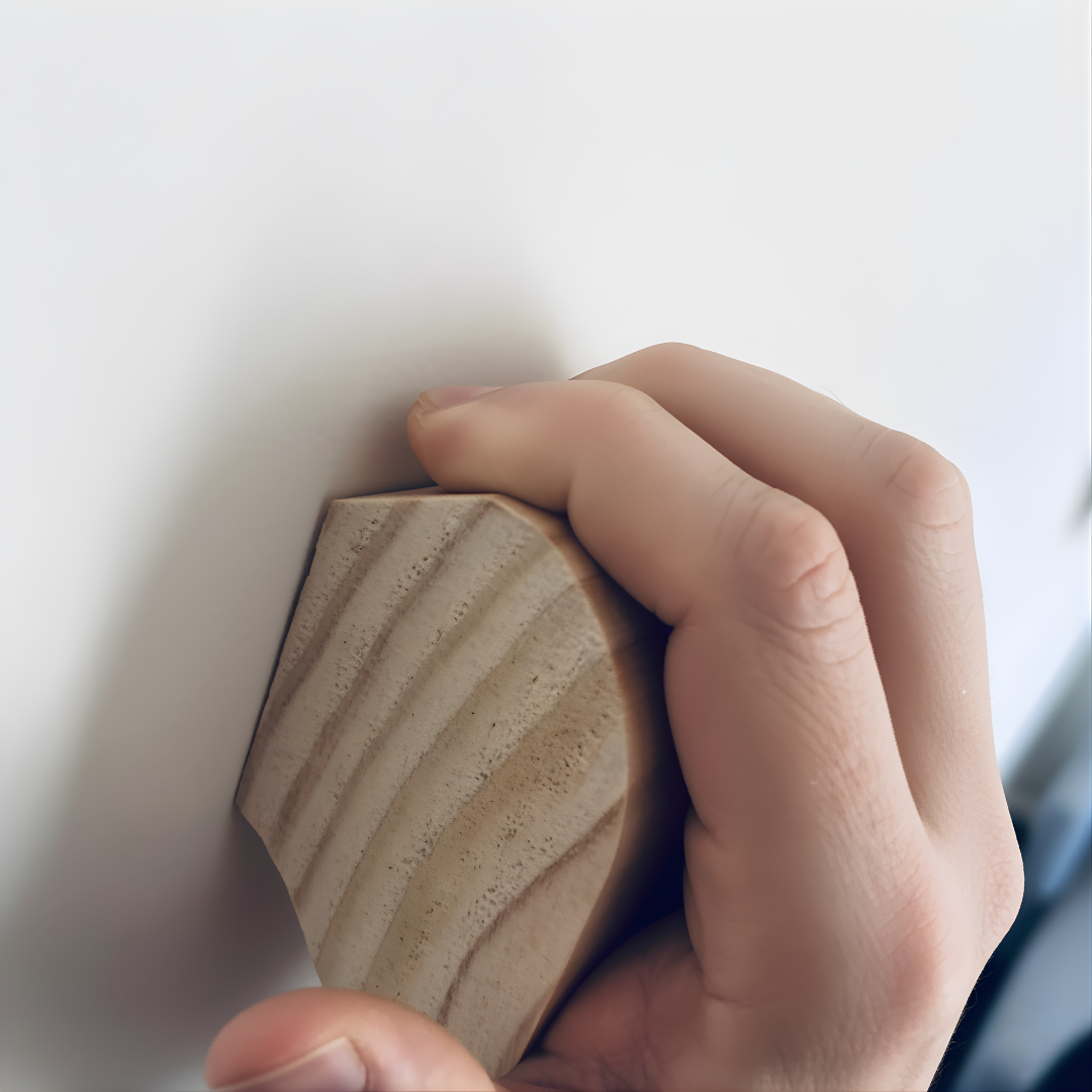 MOUNTAIN ROCKS Climbing training Four Piece Wooden Bouldering Jugs – Dual-Sided Rock Climbing Holds | Fun, Durable & Beginner-Friendly