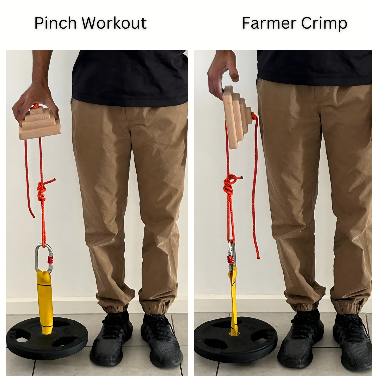 Grip Strength For Beginners Bundle- Wildwod Hangboard HB2001 with Pinch Block