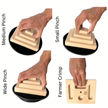 Grip Strength For Beginners Bundle- Wildwod Hangboard HB2001 with Pinch Block