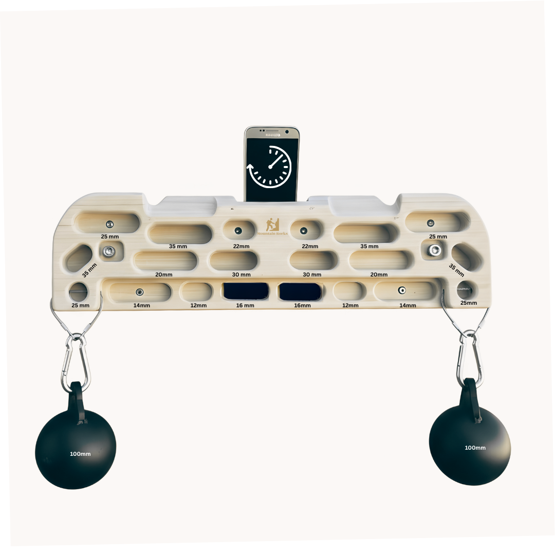 MOUNTAIN ROCKS Climbing training Mountain Rocks Climbing Hangboard HB 2100 with steel pull up grip balls