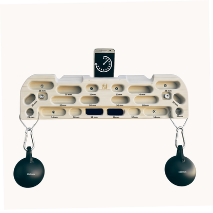 MOUNTAIN ROCKS Climbing training Mountain Rocks Climbing Hangboard HB 2100 with steel pull up grip balls