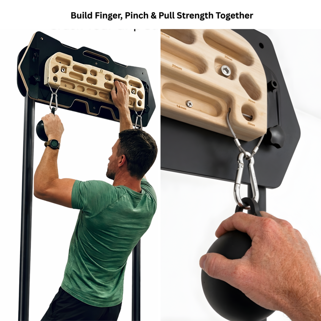 MOUNTAIN ROCKS Climbing training Mountain Rocks Climbing Hangboard HB 2100 with steel pull up grip balls