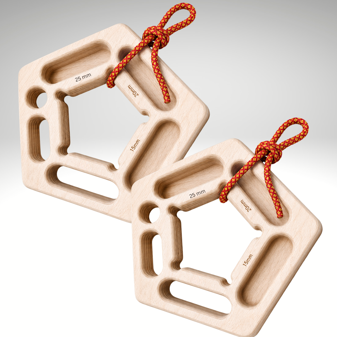 MOUNTAIN ROCKS Climbing training Mountain Rocks Wildwood Go™ Portable Climbing Hangboard Set