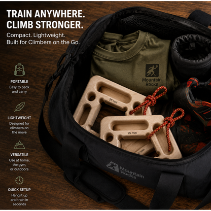 Mountain Rocks Wildwood Go™ Portable Climbing Hangboard Set