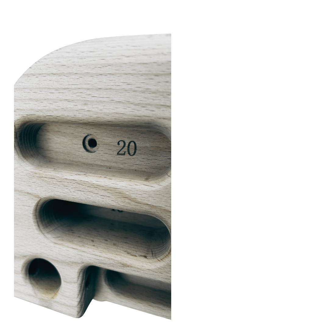 Mountain Rocks Hangboard Wildwood 2001 - Premium Wooden Climbing Training Board with Multi-Grip Options for Finger Strength and Home Workouts