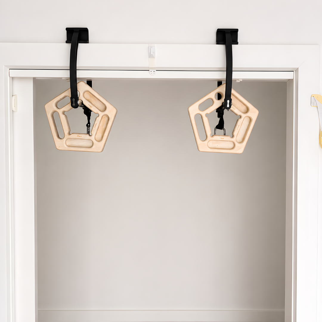 MOUNTAIN ROCKS Mountain Rocks Portable Pull-Up & Hangboard Training Bundle | Wildwood Go + Steel Doorway Pull-Up Bar