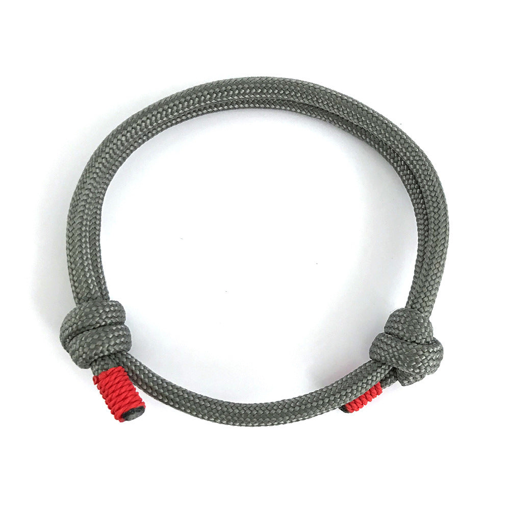 Nylon Rock Climbing Bracelet Gray