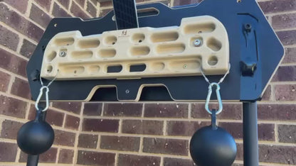 Mountain Rocks Climbing Hangboard HB 2100 with steel pull up grip balls